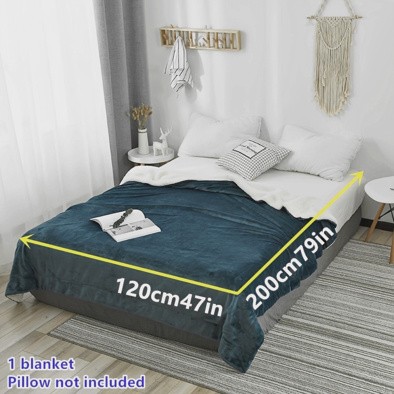 TEMU Milk Fleece Double Layer Blanket, Multifunctional Home User Outdoor Blanket