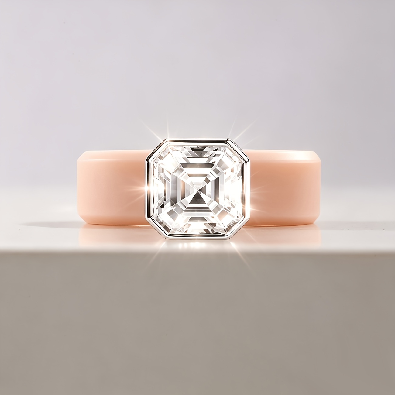 14K Gold-plated Khaki Silicone Ring, Engagement Gift