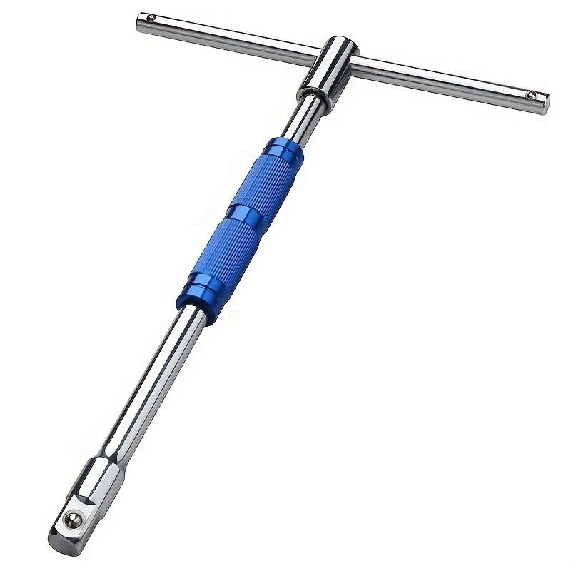TEMU 12 Inch T-shaped Labor-saving Wrench, Detachable, Portable, And Rotatable, Replaced And Installed With Various 1/2 Socket Heads, Is An Essential