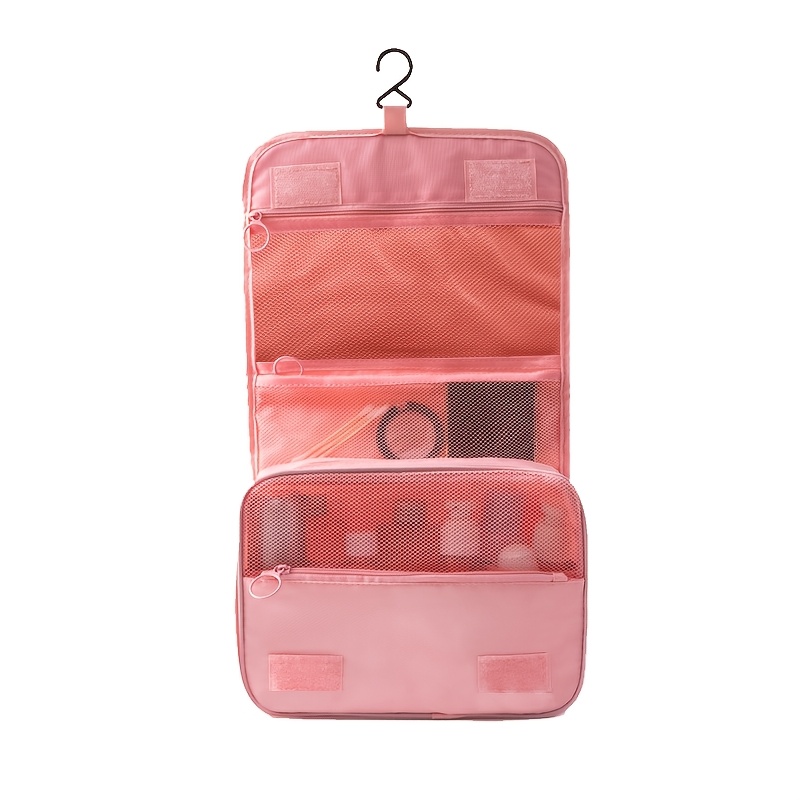TEMU Travel Toiletry Bag For Business, Unisex Makeup Pouch For Commuting, Large Capacity Hanging Organizer With Wet/dry Separation, Handheld Storage