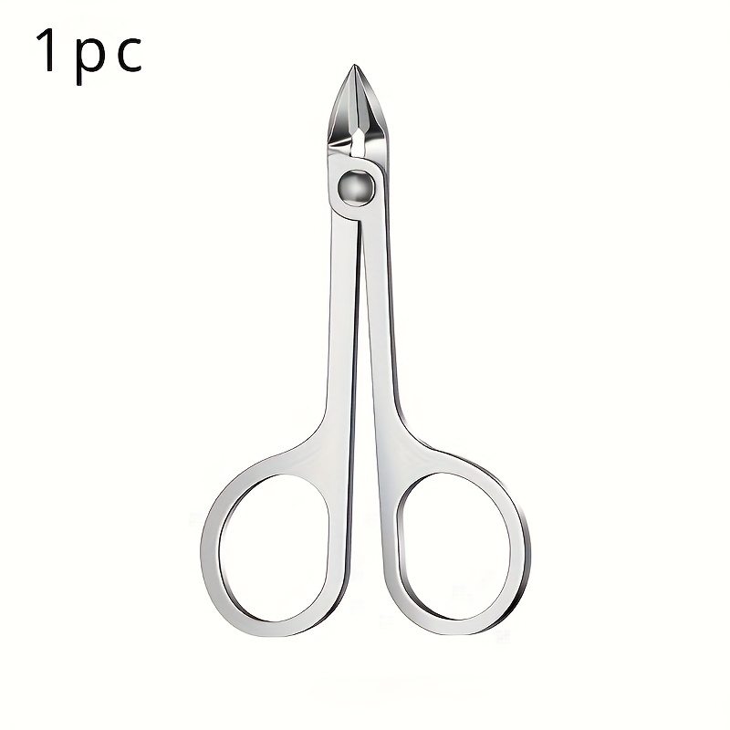 Image of 1pc/2pcs/5pcs Professional Dead Cut Stainless Steel Scissors With Barbed Designed For Cutting, Seamless Trimming Of Ingrown Hair, Personal Hand And Foot Care Tool