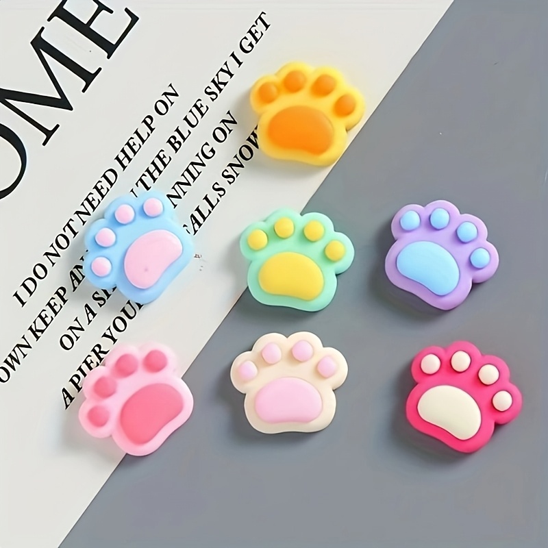 7pcs Cute Cat Paw Magnetic Fridge Refrigerator Stickers - Magnetic Refrigerator Decorations For Whiteboard, Office, Photos, Notes, And Kitchen Decor - Fun Fridge Magnets
