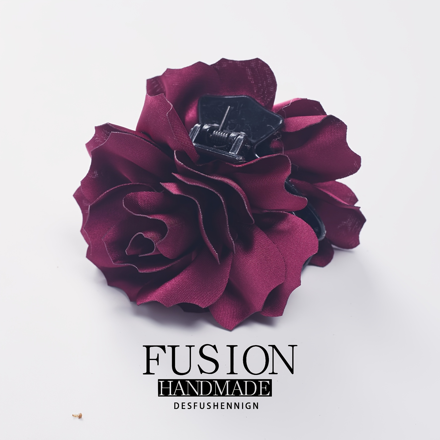 1pc Handmade Peony Hair Clip | 8.5cm Burnt Edge Bloom, Luxurious Fabric, Skin-friendly, , Ideal For , Christmas, Festive Looks, Valentine's Day