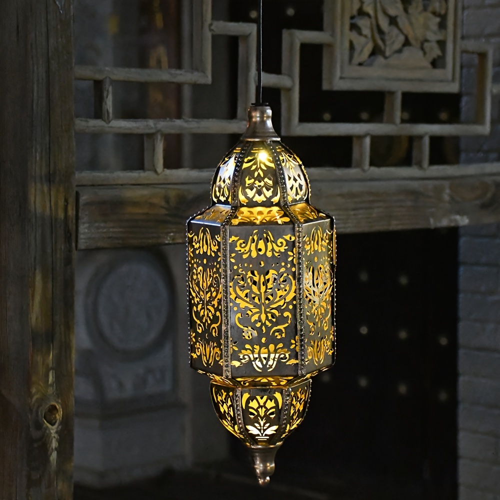 luxury baroque style iron hollow lantern outdoor doorway and hallway decoration lamps exquisite hollow projection   details 6