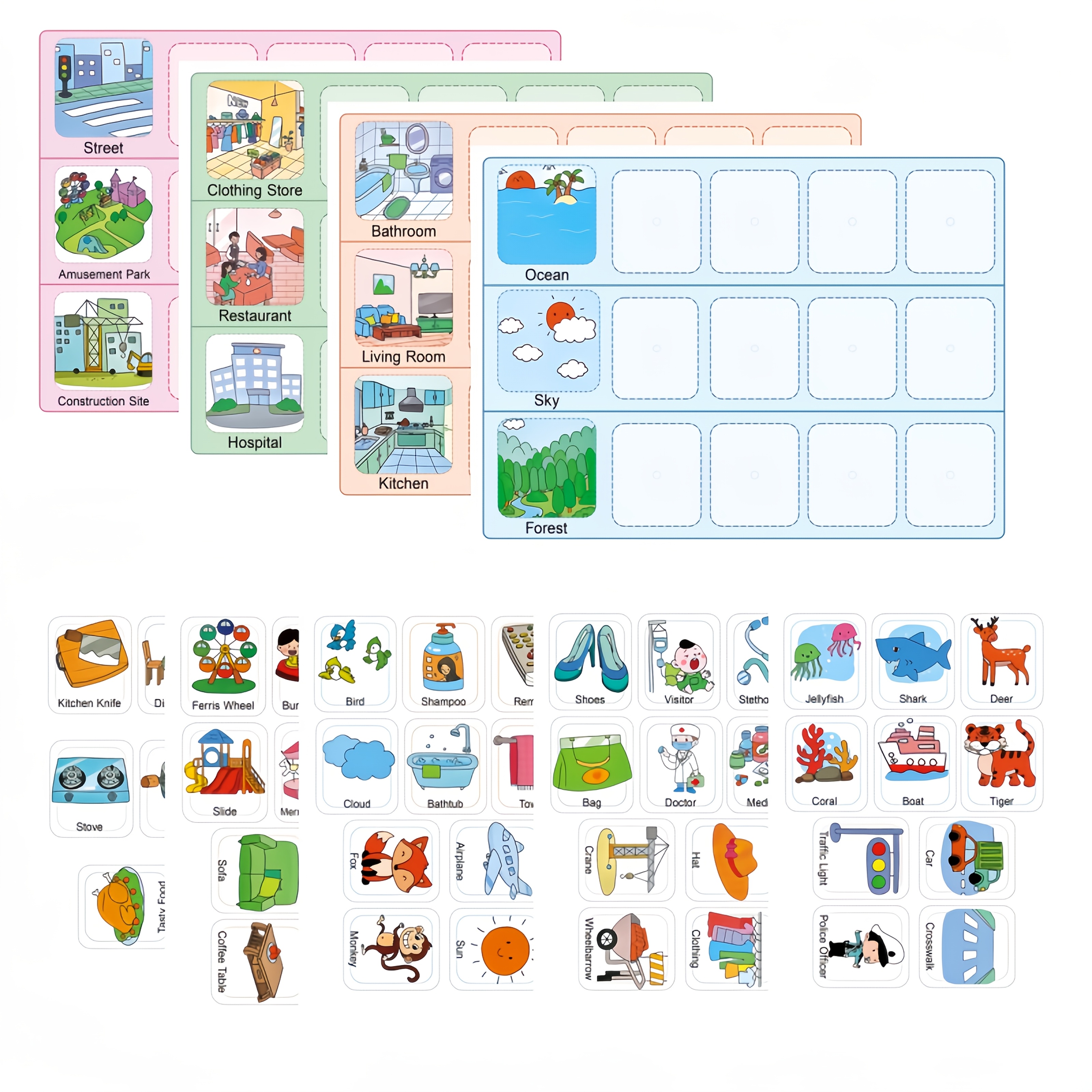 Image of What's Here? Thinking Training Cards, Kindergarten Language Area Teaching Aids, Special Education Homemade Toys, Christmas Holiday Children Gifts, Early Learning Recognition Flashcards
