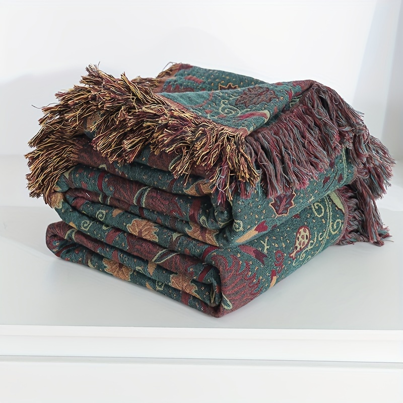 Phoenix Tail Floral Nap Blanket, Air Conditioning Blanket, Sofa Towel, Soft And Comfortable