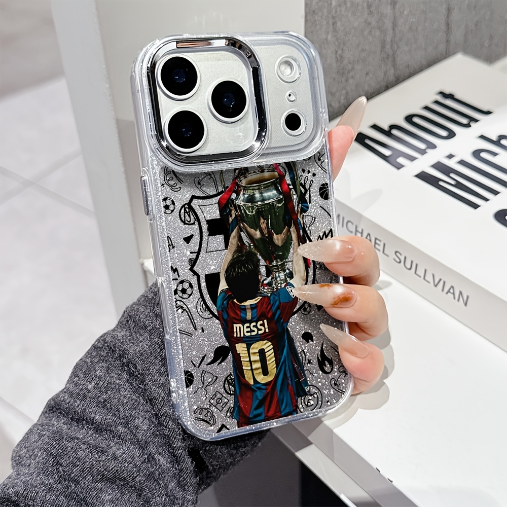 Funda para Teléfono: Fashion-Clubs-Barcelonas Messis, Compatible con iPhone 17 16e 16 15 14 13 12 11 Pro Max Air X XR XSMAX 8 7 Plus, Transparente, TPU Suave, Carcasa Trasera