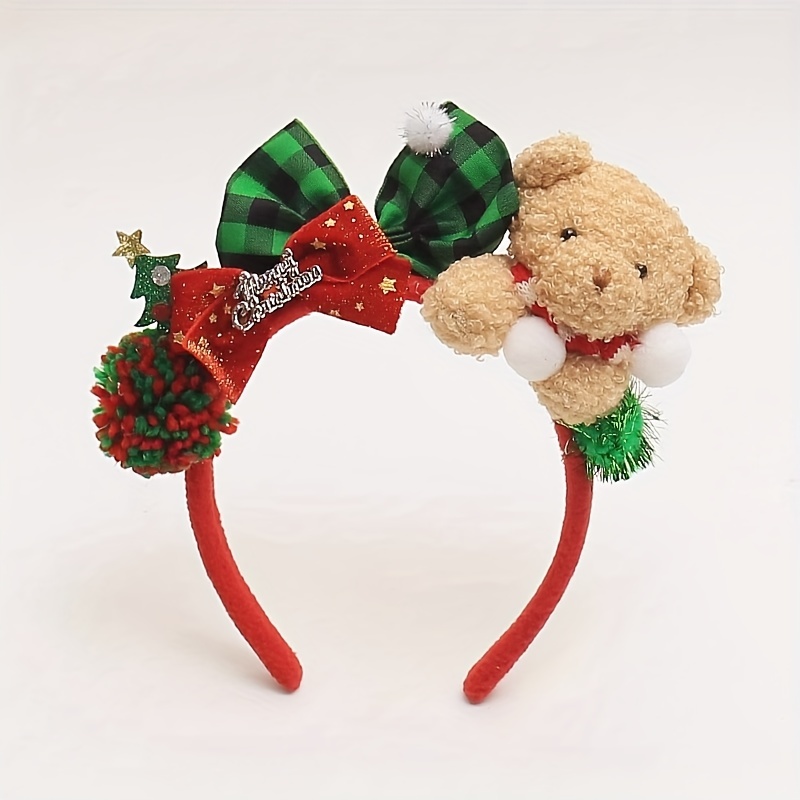 

1/2pcs Bear Christmas Holiday Up Hairpin Headdress