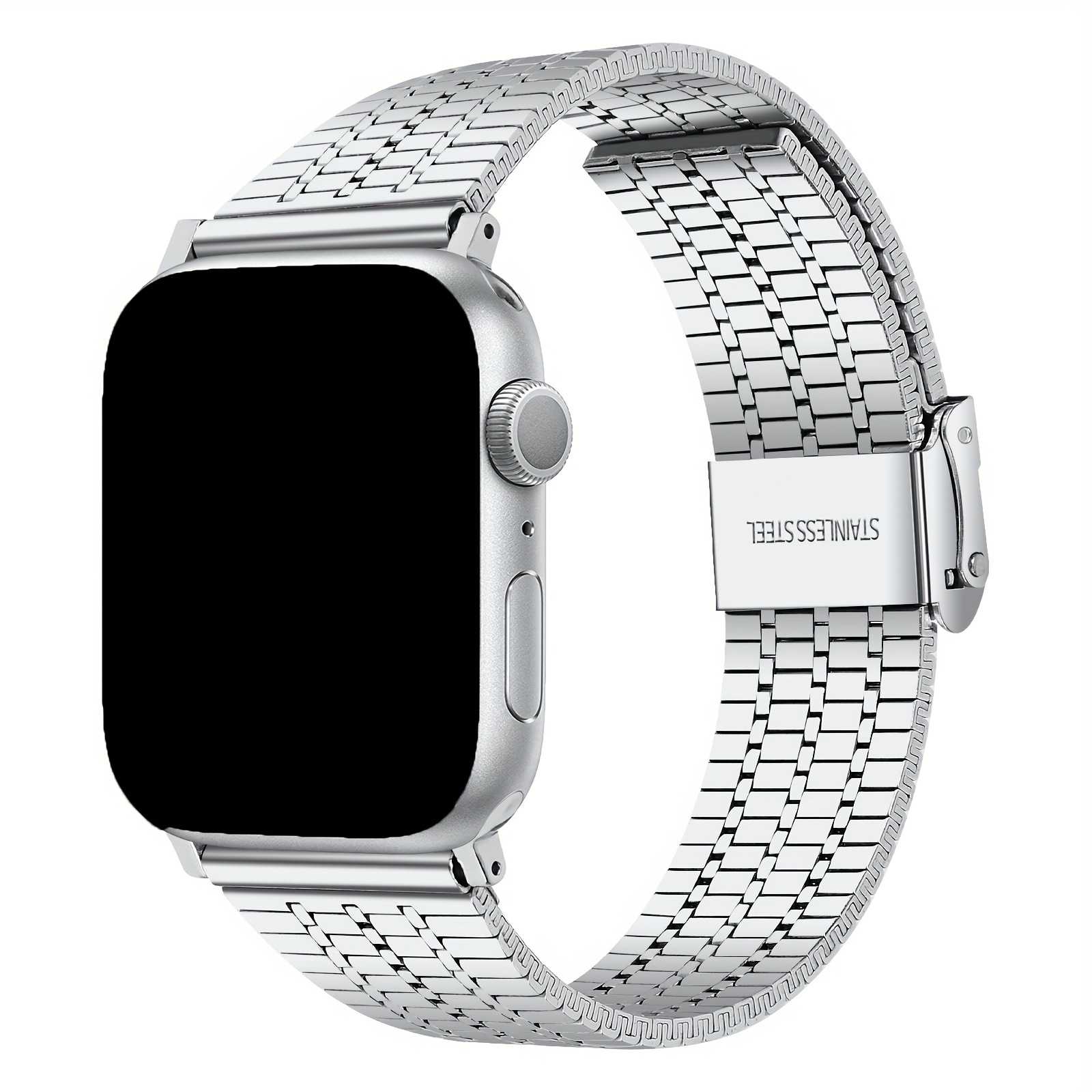 TEMU Adjustable Buckle Strap Suitable For Watch /1 49mm Series 10 6 5 46mm 45mm 44mm 41mm 42mm 40mm, Iwatch 3 42mm 38mm Ultra-thin Stainless Steel Strap.