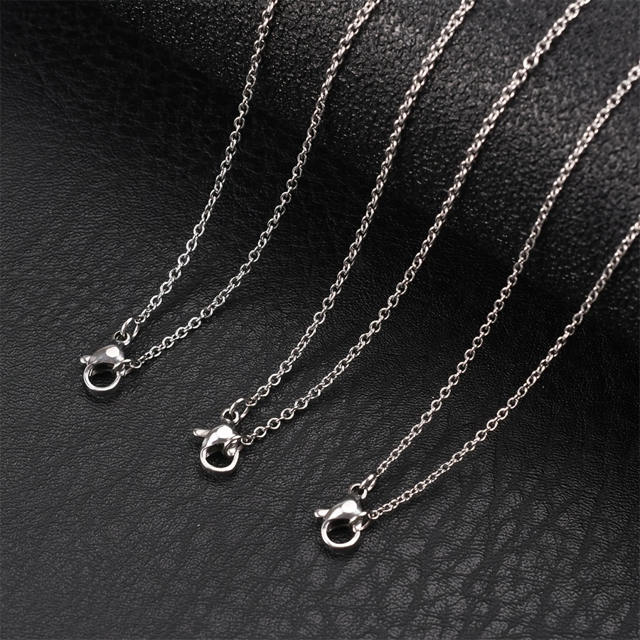 TEMU 12pcs/lot 40cm Flat Cross O-chain Necklaces For Women, Simple Necklace Jewelry Diy Accessory