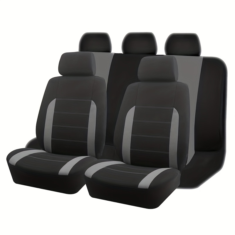 TEMU 5-seat Full-coverage Car Seat Covers, Breathable Fabric, Wear-resistant, Fits Most Car Models, Use