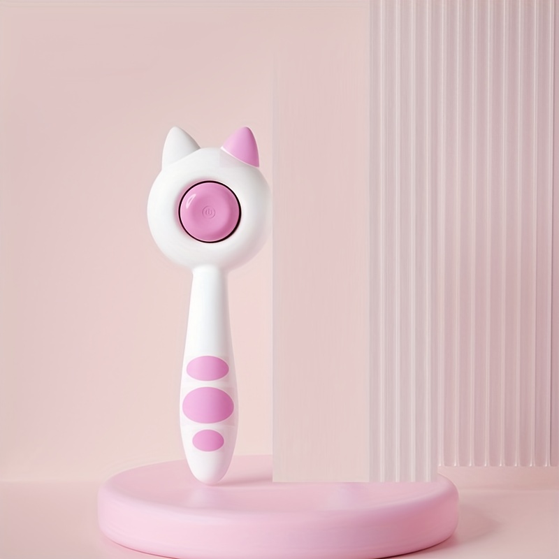 1pc Stainless Steel Cat Grooming Comb With Self-cleaning Button, Detachable Hair Remover Brush For Long-haired & Short Cats, Manual Massager For -free Care, Pet Hair Shedding Brush