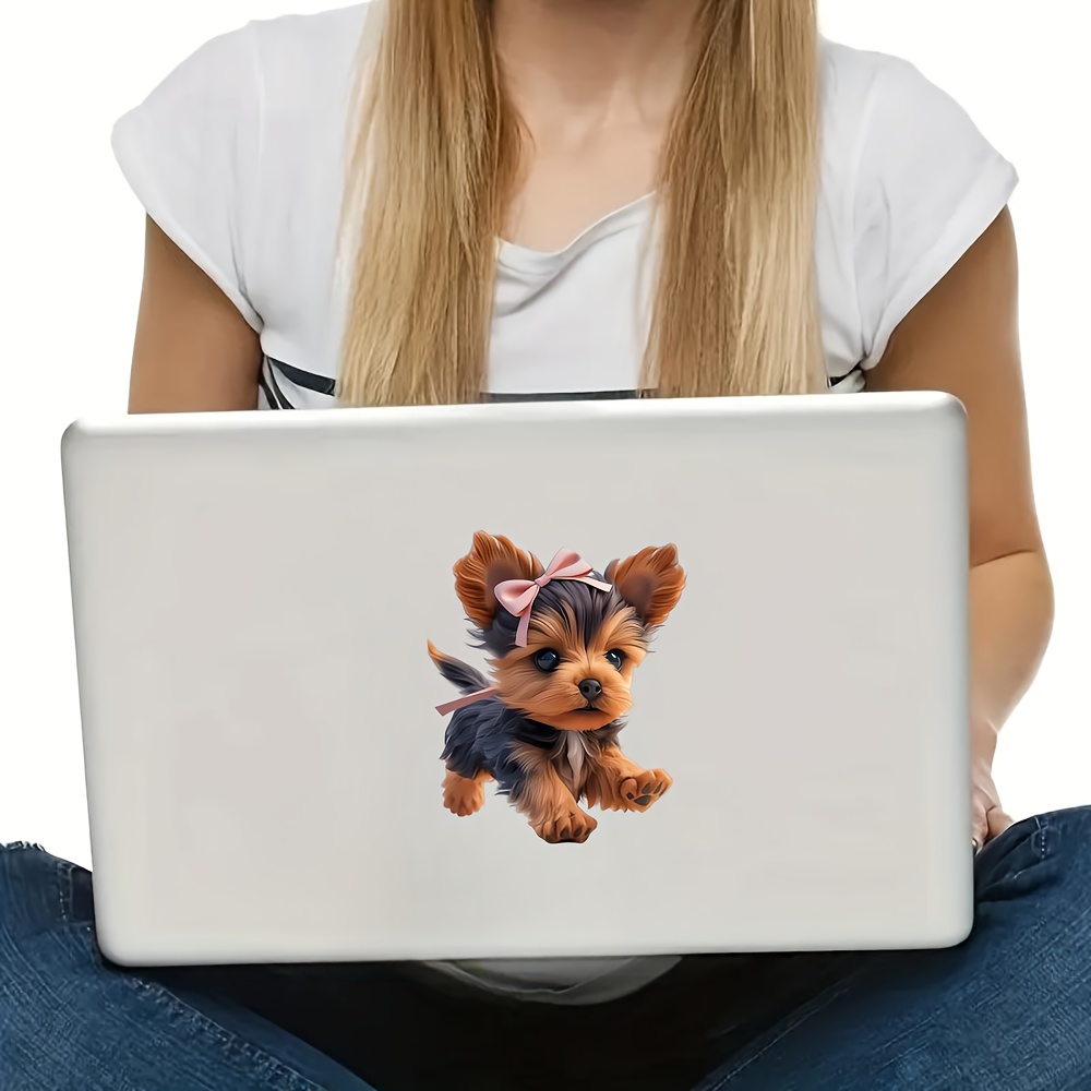 Cute Yorkshire Terrier Puppy Decal Cartoon Dog Vinyl Sticker - Temu