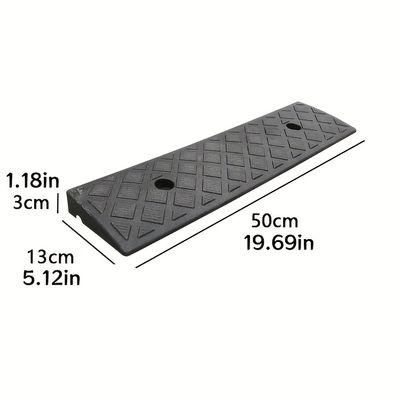 1pc Roadside Ramp, Anti-slip Textured Design, Portable Ramp, With Installation Additions, Speed Bump Triangle Pad, Sturdy Construction, Suitable For Motorcycles, Cars