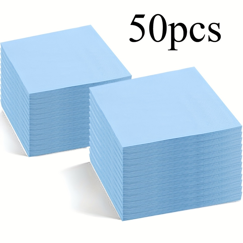 E-shop 50 Stück Packung Elegante Weiche Quadratische Servietten – Ideal für Hochzeiten, Teepartys, Geburtstagsfeiern – 2-lagige Dicke Papiertücher,