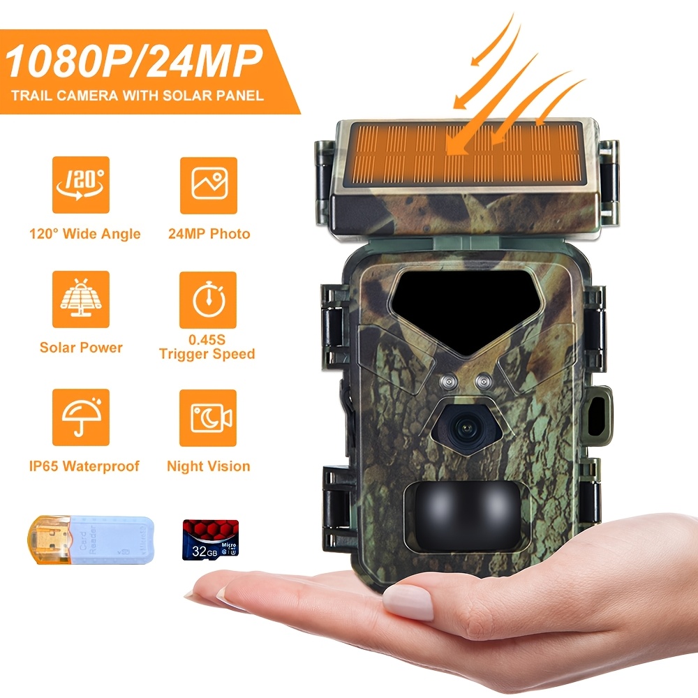 【期間限定送料無料】 photo video live panel solar camera trail game Temu - camera 防犯カメラ