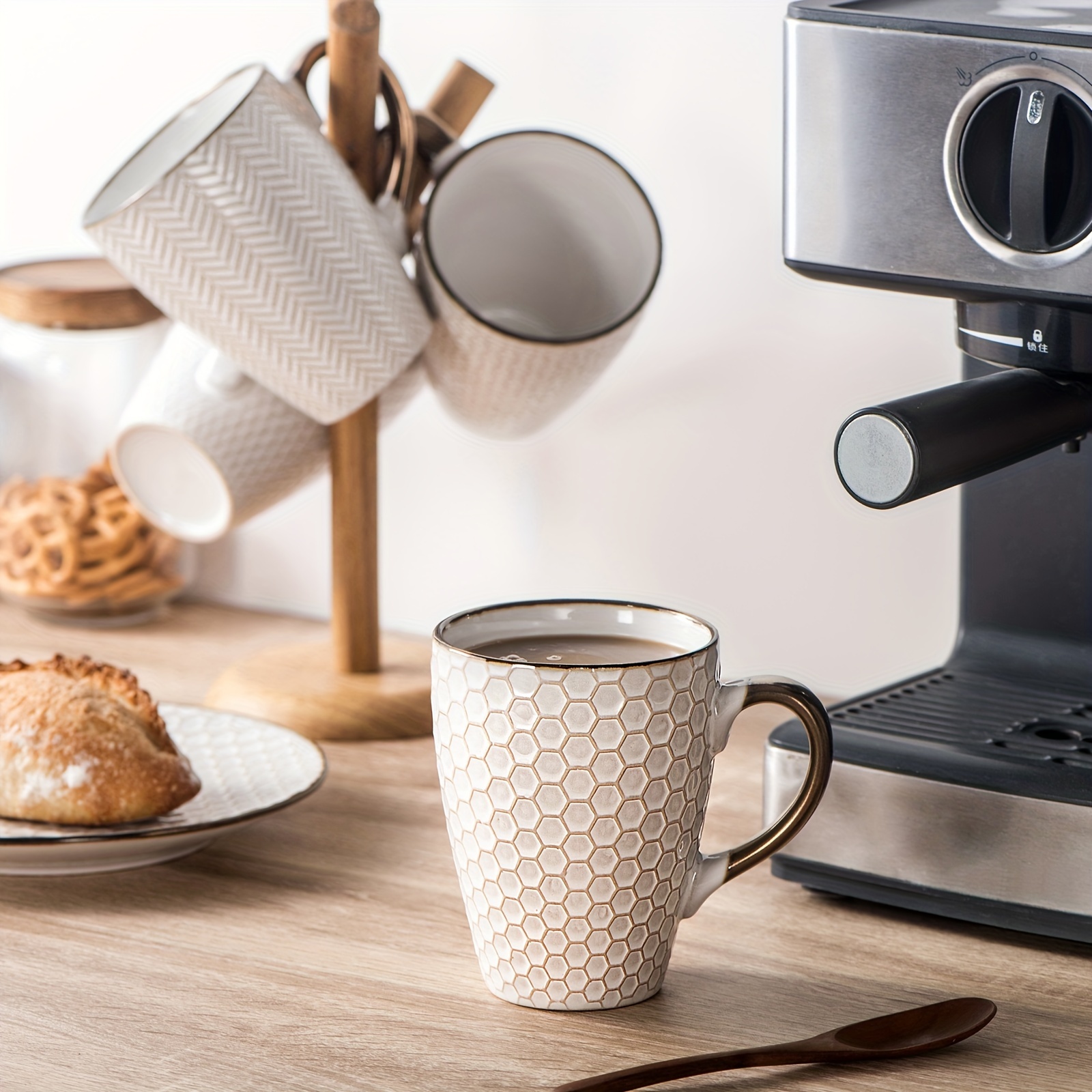 4 pcs 16 oz ceramic coffee mug large coffee mugs - Temu