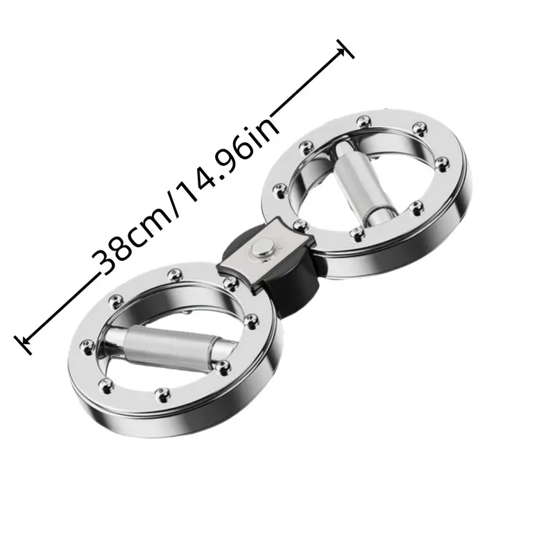 adjustable speed 360 rotating forearm strengthener with dual wheels stainless chest triceps biceps workouts for home gym boxing combat training no power needed use sleek fitness equipment durable construction boxing workout sturdy build hand exerciser boxing athletes Product details 4