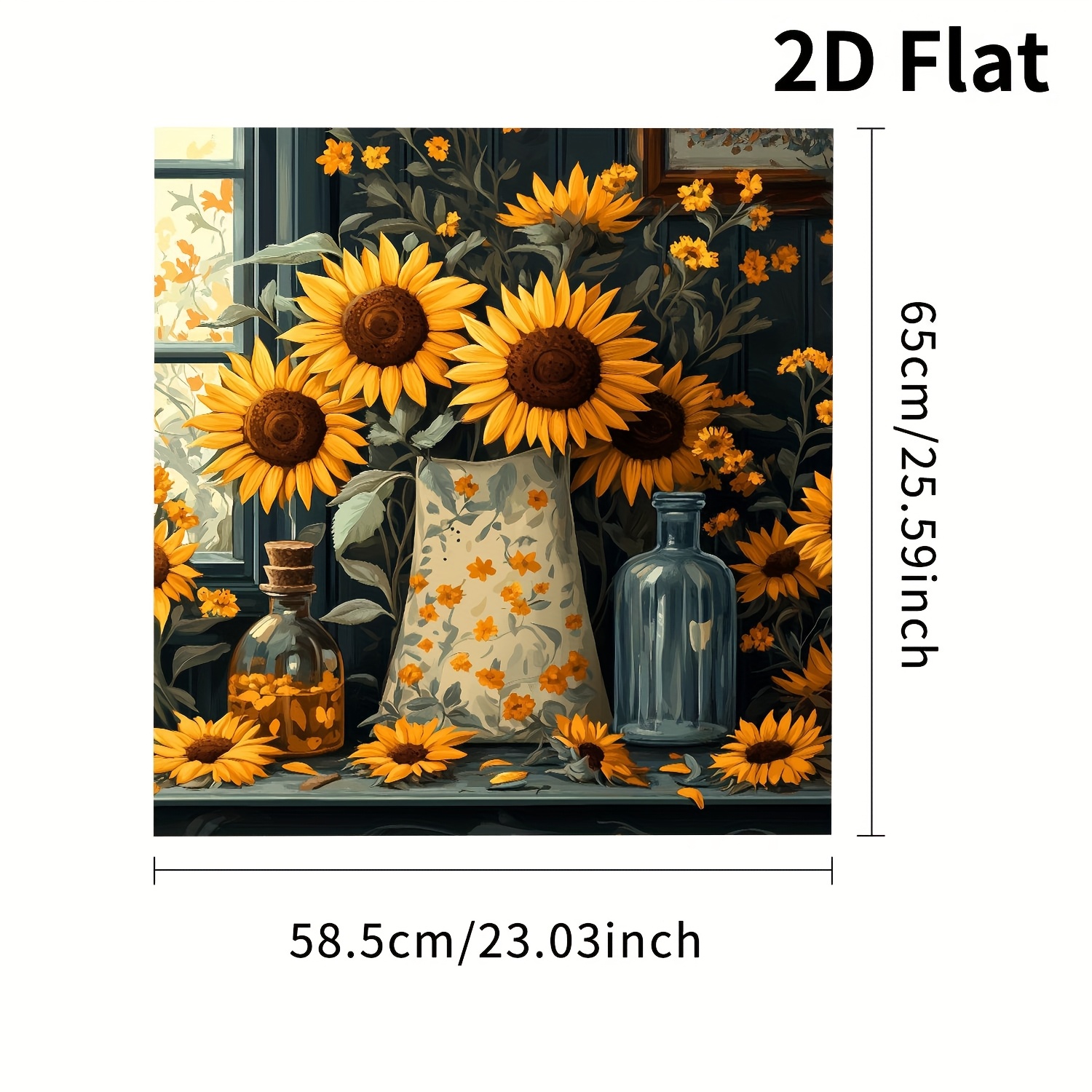 Sunflower Themed Dishwasher Door Sticker, Kitchen Decoration, Easy To Clean, Sunflower Pattern Sticker.