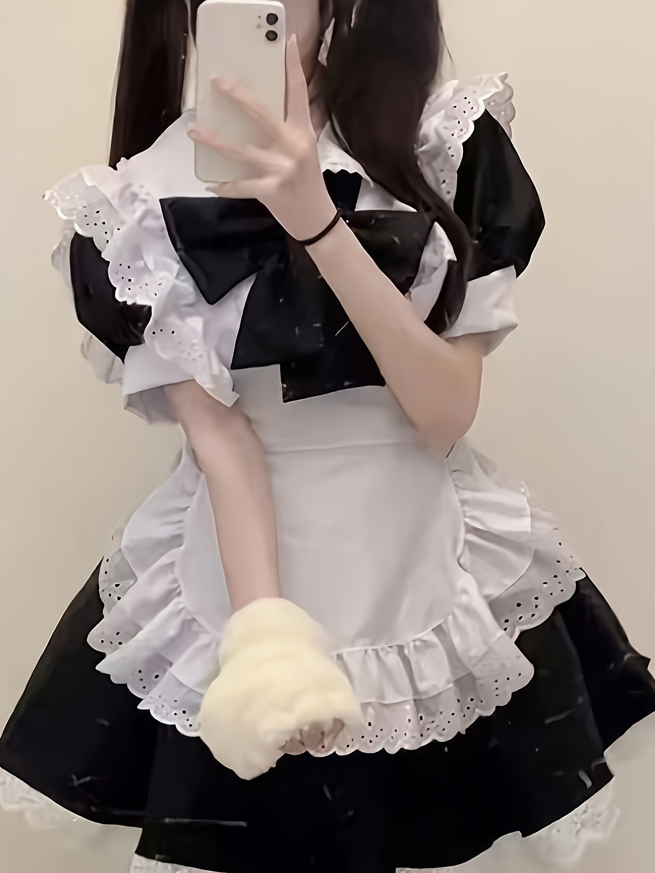 A Black And White Sweet Maid Outfit for a Coffee Shop, Cosplay Costume for  a Small Kitchen Girl, Role-Playing in a Two-Dimensional Anime