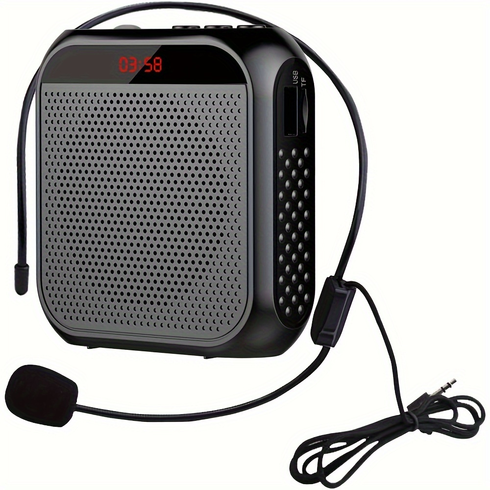 Amplificador de voz Bluetooth personal portátil Pa, altavoz de megáfono de  25 W con 2 micrófonos inalámbricos, amplificador de voz con sistema de