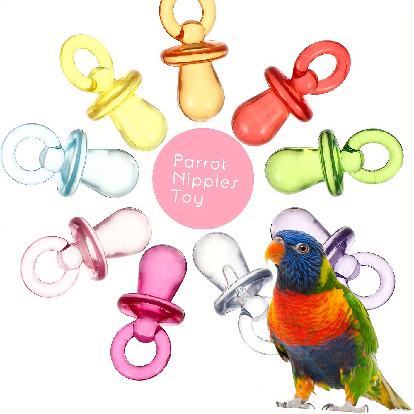 

15pcs/25pcs Random Color Parrot Toys Pacifiers Bird Treat Bird Parrot Parrot Cage Accessories Bird Bite