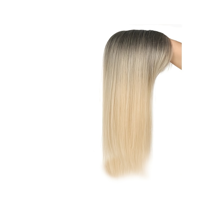14inch Hair Toppers For Women With Thinning Hair Synthetic Clip In Hair Pieces Large Base Wiglets With Bangs Hair Extension Hairpieces Synthetic Straight Hair Pieces With Bangs