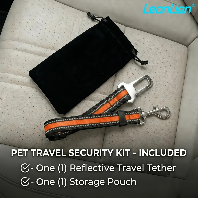 TEMU Adjustable , 2pcs Set With Leash And Storage Bag, High-visibility Reflective Fabric, Red/green/orange