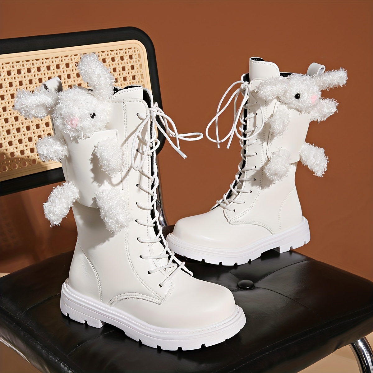 Meisjes Herfst-Winter Laarzen | Warme Lange Laarzen met Vetersluiting