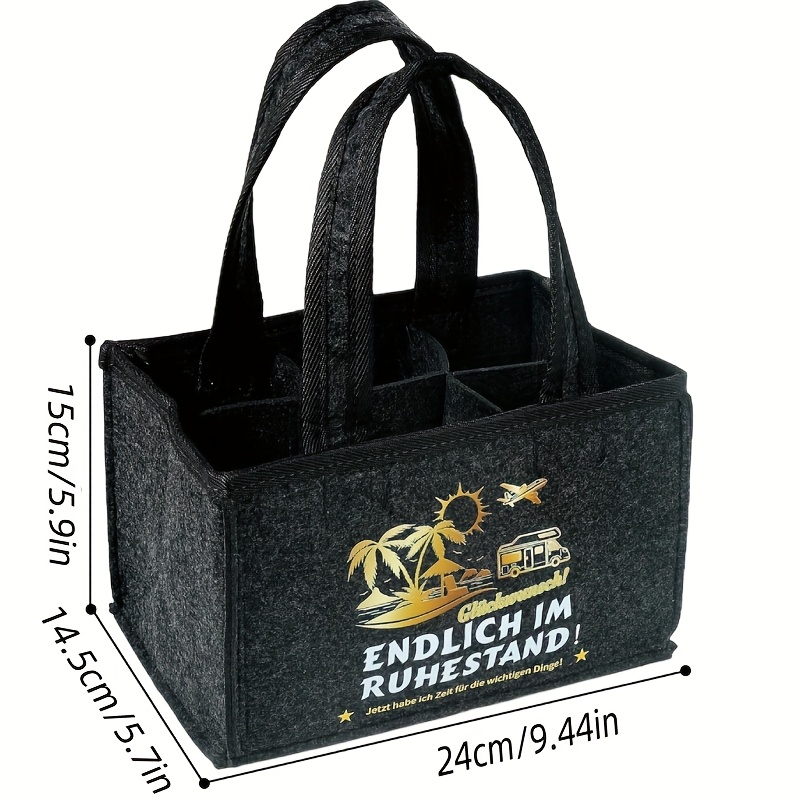 Image of Large Capacity Gift Bag For Men, Felt Material Tote Bag. A Gift For Retired Men, High-quality Felt Storage Bag Suitable For Colleagues, , And Parents. German: Retired