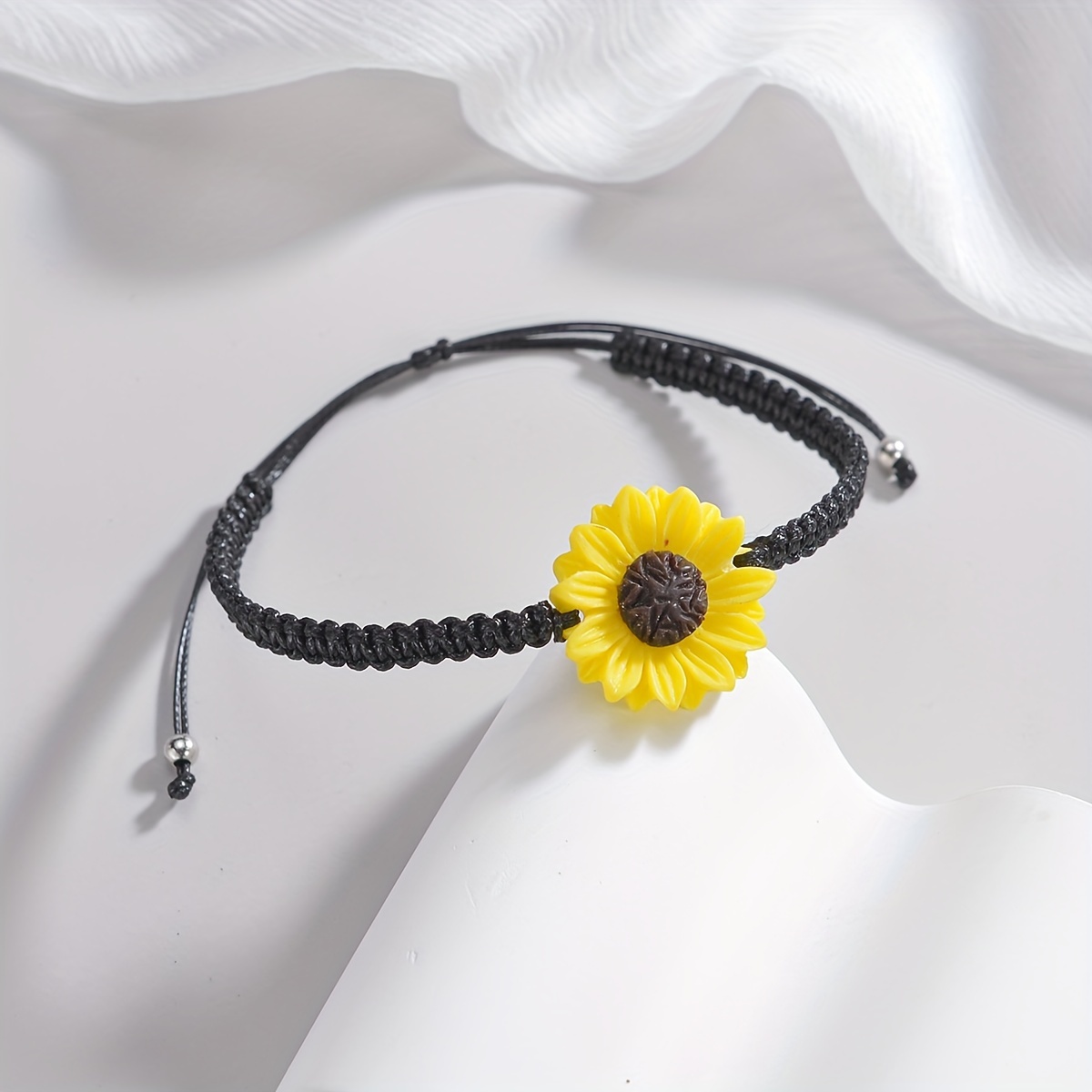 Boho Style Resin Anklet Sunflower Adjustable