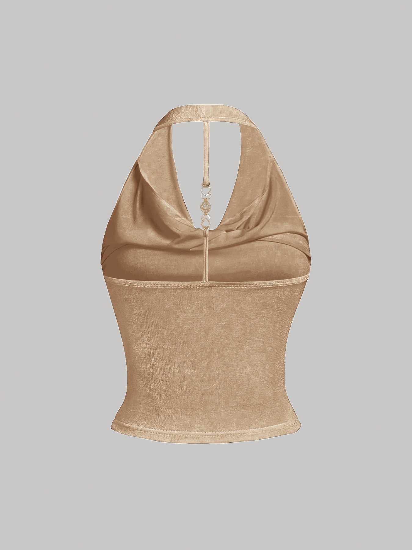 Women's Sexy Halter Neck Sleeveless Top - Semi-Sheer Stretchy Slim Fit Backless Shirt, Vibrant Yellow Solid Color, Machine Washable for Casual & Evening Outfits, Evening Wear, Backless Design, Sensual Apparel, Semitransparent Material