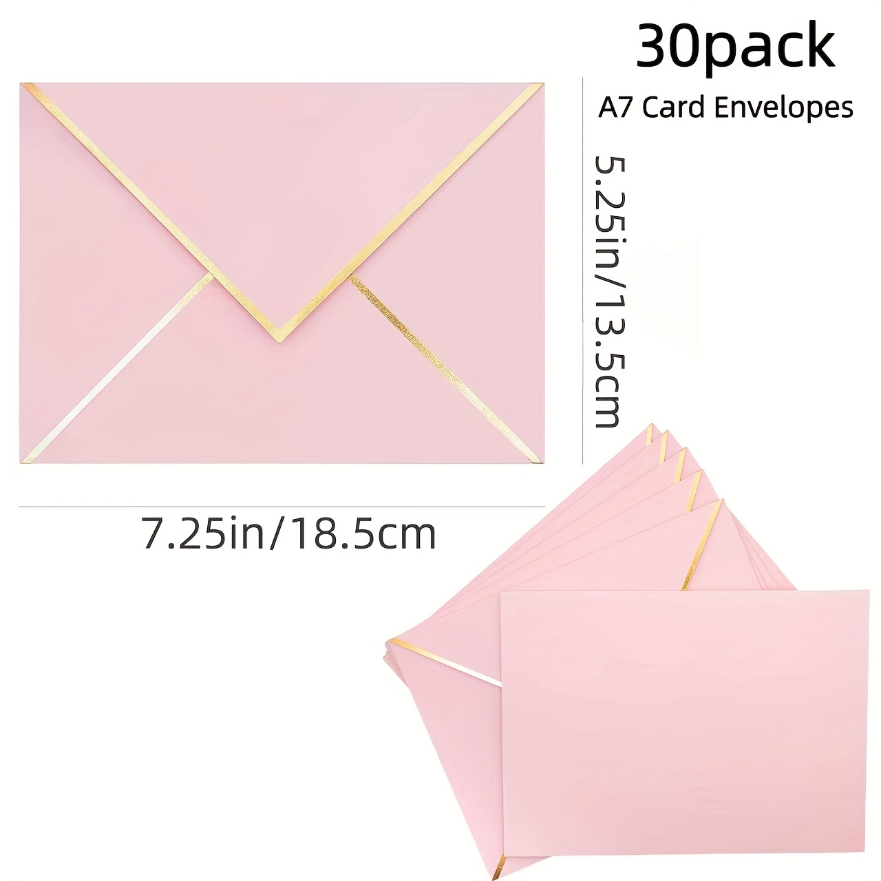 TEMU 30pcs A7 Envelopes, 5.25x7.25 Inch Foil Luxury Mailers, , For Invitations, Greetings, Photos, Graduations,