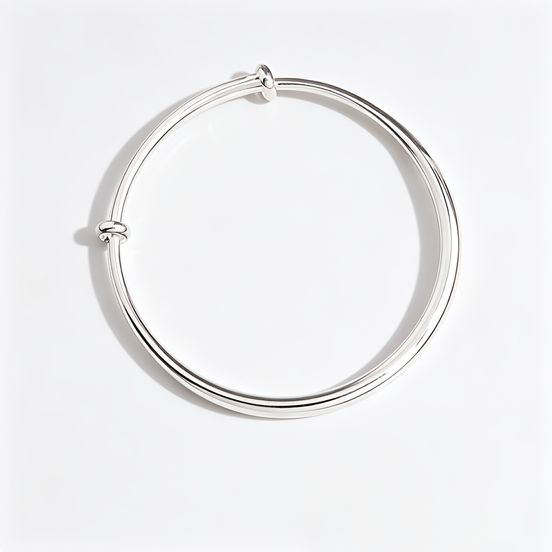 Image of 1 Minimalist And Stylish S925 Silver Bracelet, Adjustable Bracelet, Suitable For Daily Wear And Parties, The For Holiday Gifts