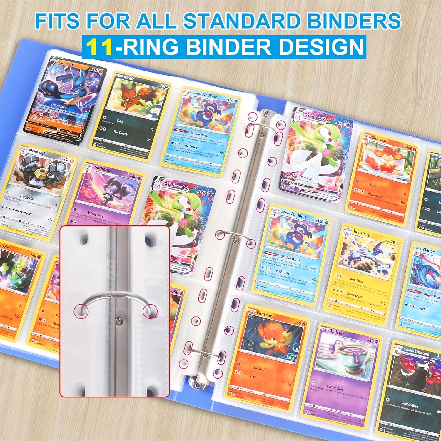 customer 180 pocket double sided trading card page - Temu