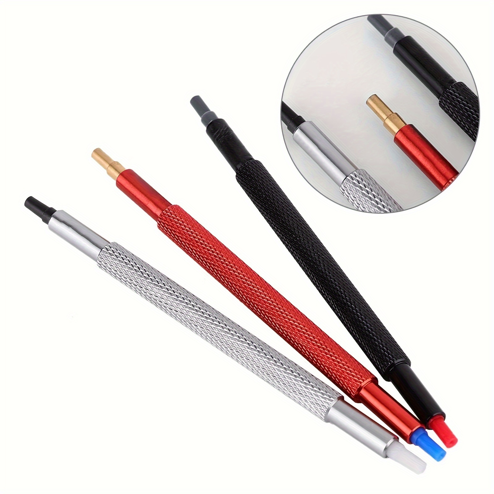 TEMU 3pcs Watch Repair Tool Set - Stainless Pressers & Pushers With Rubber Heads Work