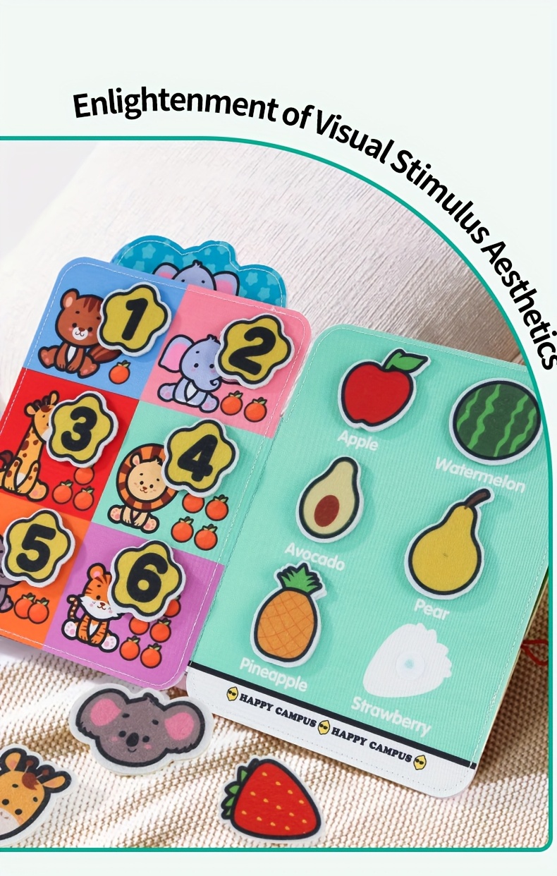 designed for babys enlightenment sticker book   used repeatedly   hand eye coordination and concentration   development of cognitive   Product details 12