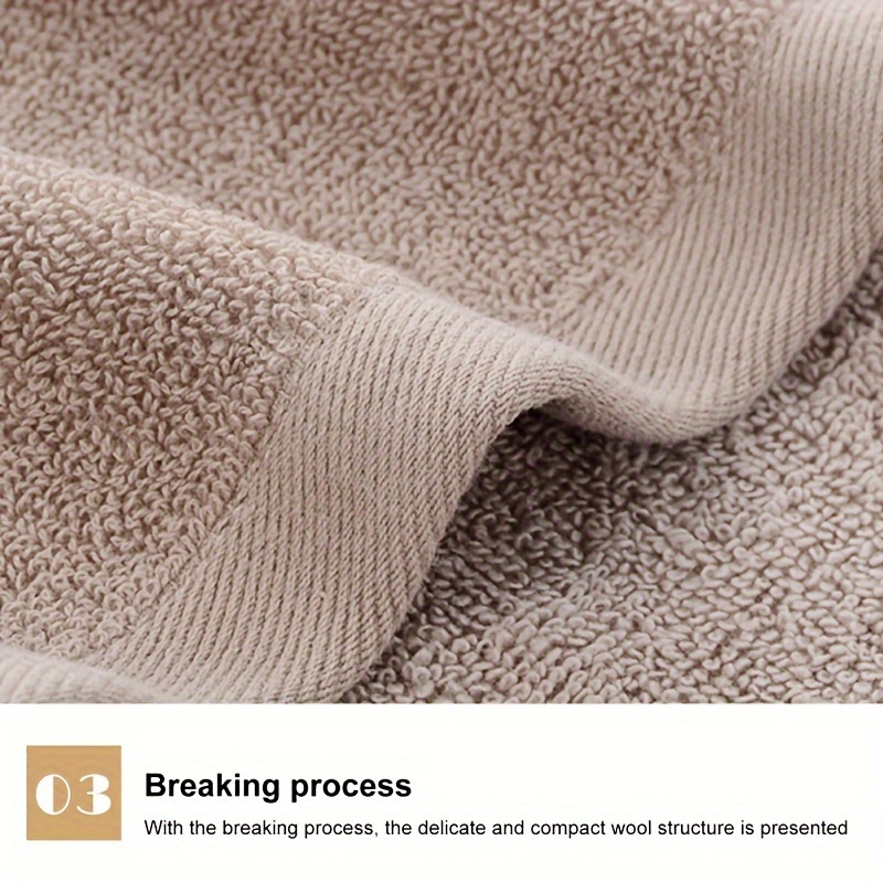 luxury oversized bath towel 600 gsm 100 spun   absorbent fast drying hotel   towel 28 x 56 inches blue khaki white   home or hotel use details 6