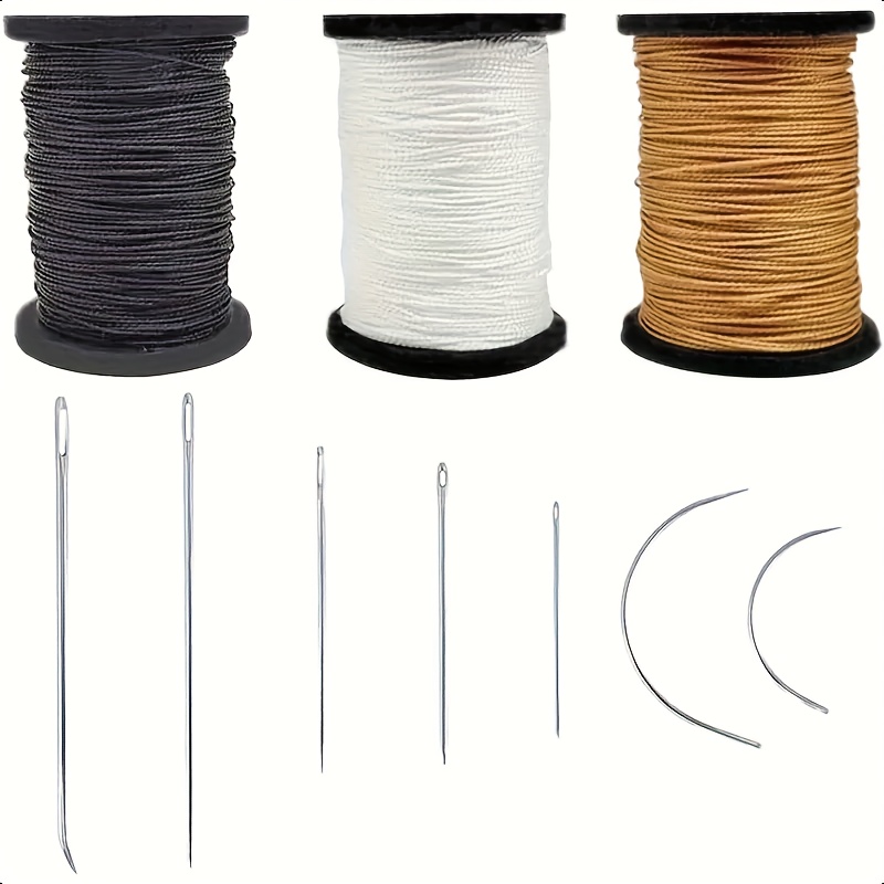 TEMU 10pcs Extra Strong Upholstery Repair Sewing Thread Kit And Heavy Duty Household Hand Needles Including 7 Styles Of Leather Canvas Sewing Needles