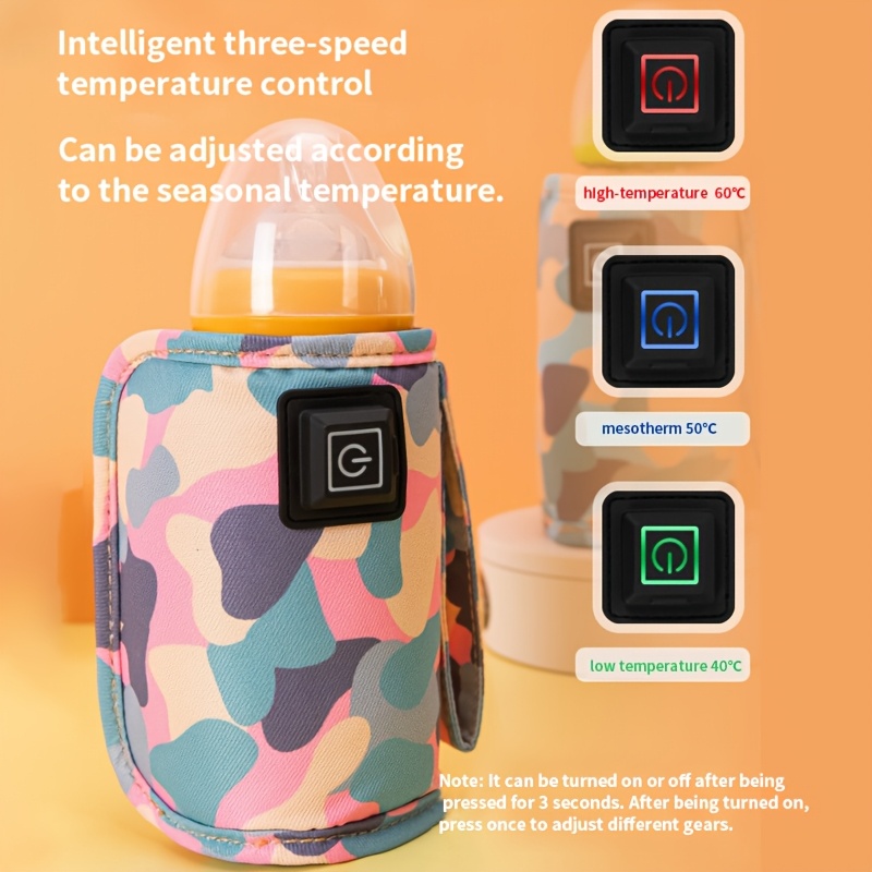 Electronic USB Plug-In Insulation Cover, Lightweight Design Constant Temperature Cover, One Click Operation Insulation Cover, Suitable for Various Bottle Constant Temperature And Travel Use