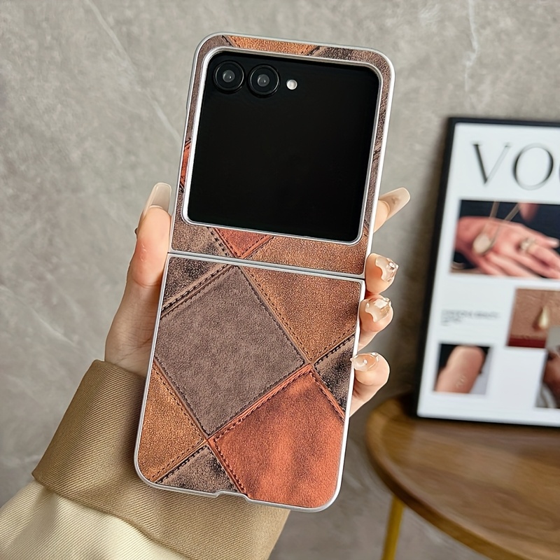 Phone Case - Retro Case Suitable for Motorola Razr 50 Ultra Foldable Phone,  Leather-Like Case for Motorola Moto Razr 50, Contrasting Color, Lightweight  Foldable Smartphone Case