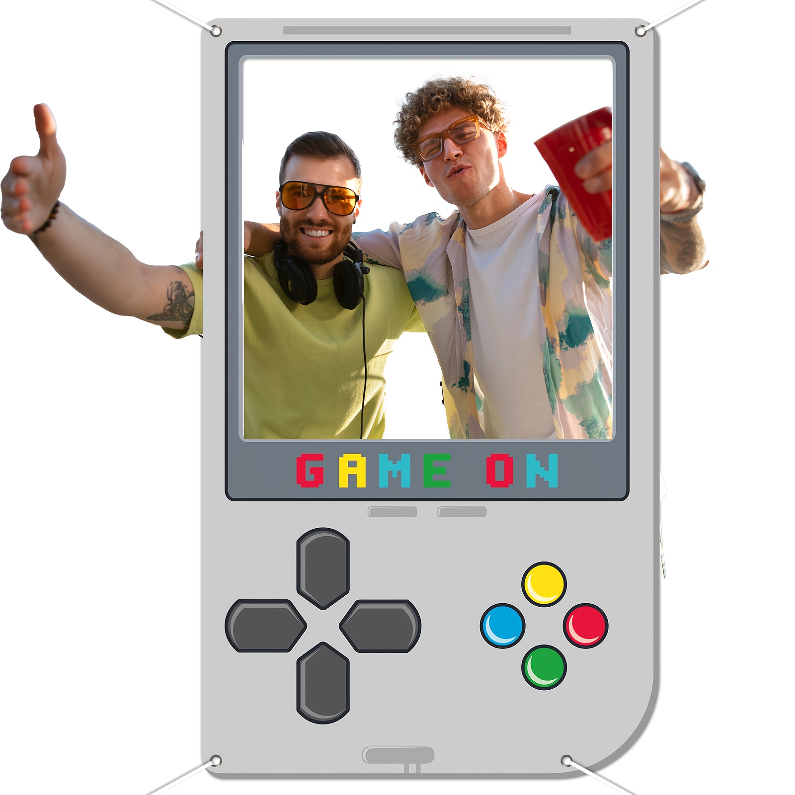 E-shop Eine große 73X44 Zoll Gaming Kamera Hintergrund Banner mit einem Retro Video Spielcontroller Design und dem Text ''. Hergestellt aus