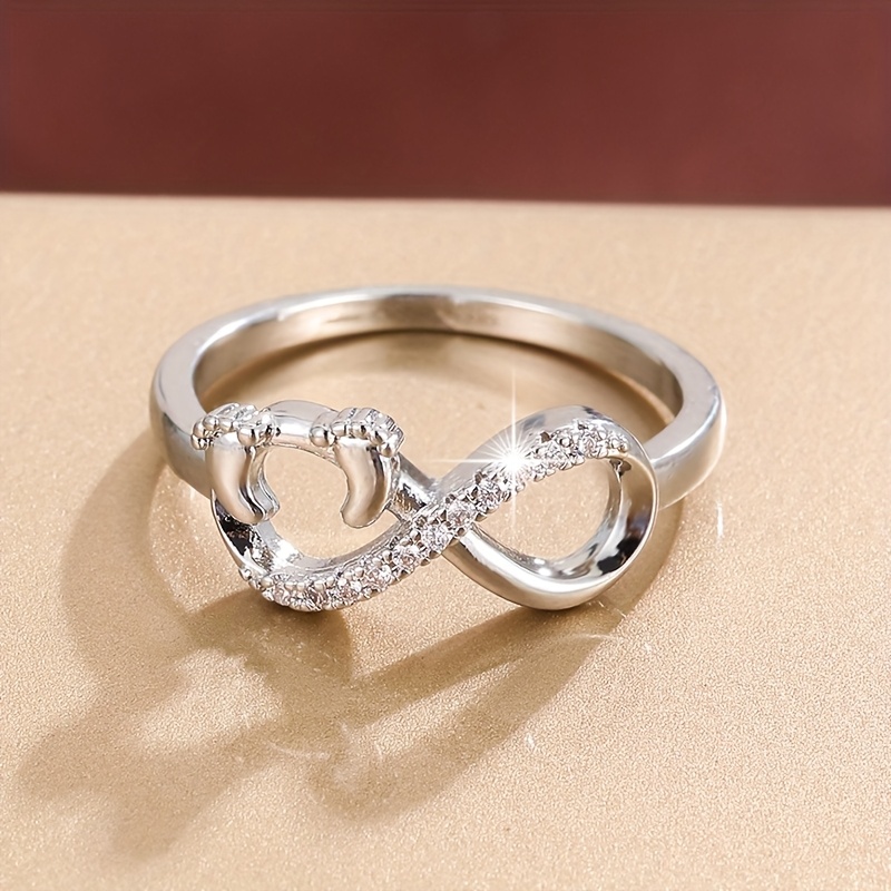 Women's Elegant Golden-Tone Chic Toe Ring with Zirconia