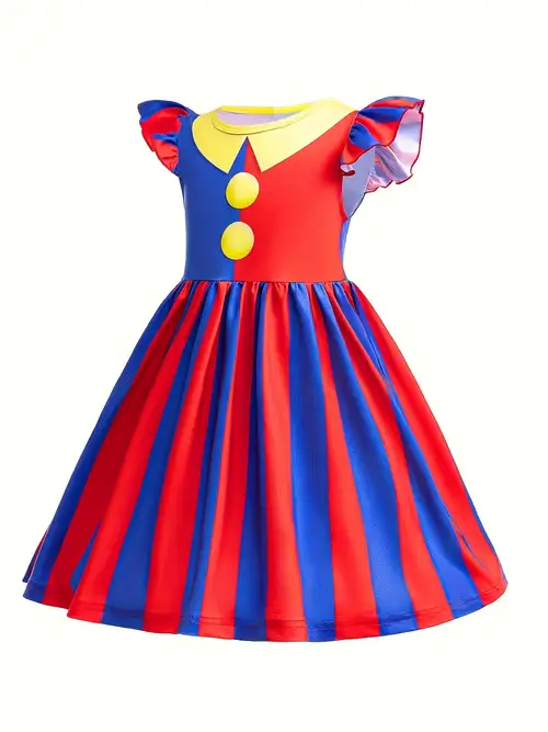Girls Dress Up Circus Cartoon Dress For Daily Playwear Girls Dress Up Circus Cartoon Dress For Daily Playwear