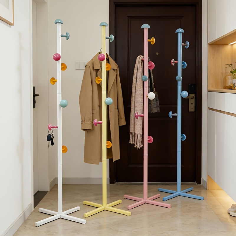 PDZZZD - Cross Border New Product Color Dot Vertical Coat Rack,+suitable for Hanging Bags and Clothes in Home Bedrooms, Mushroom Shaped. Beautiful Design, Cute Style, Simple and Elegant,