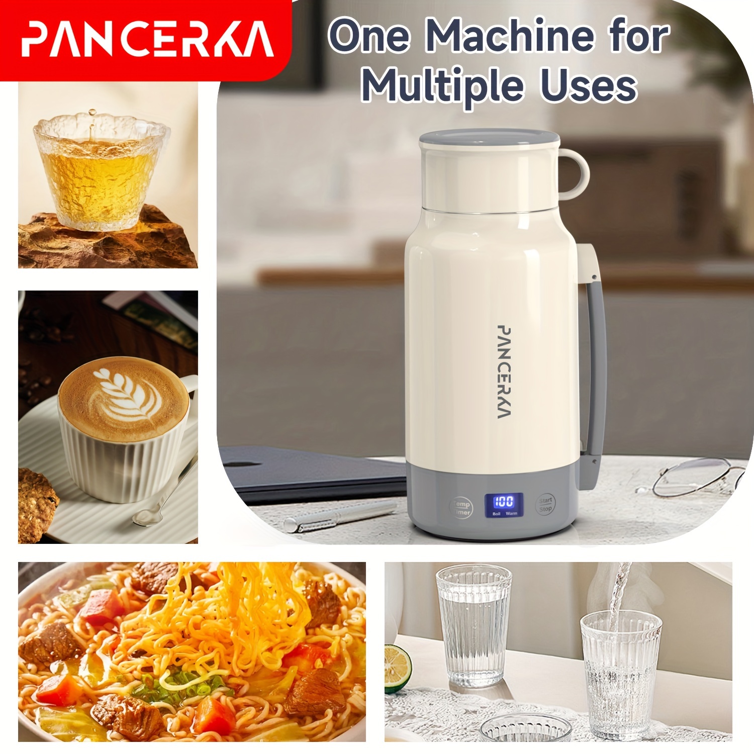 portable electric kettle high power multi function Temu Italy