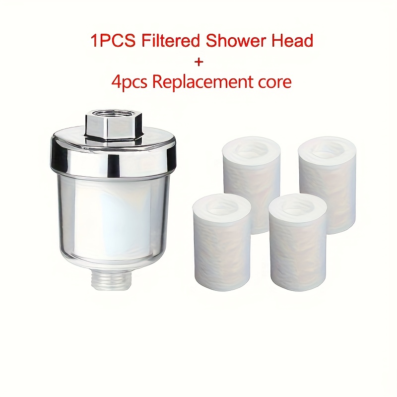 Image of Shower Filter, Kitchen And Bathroom Shower Toilet Water Heater Washing Machine Filter, Tap Water Purifier, Replaceable Filter Cartridge Faucet Filter, Pre-filter
