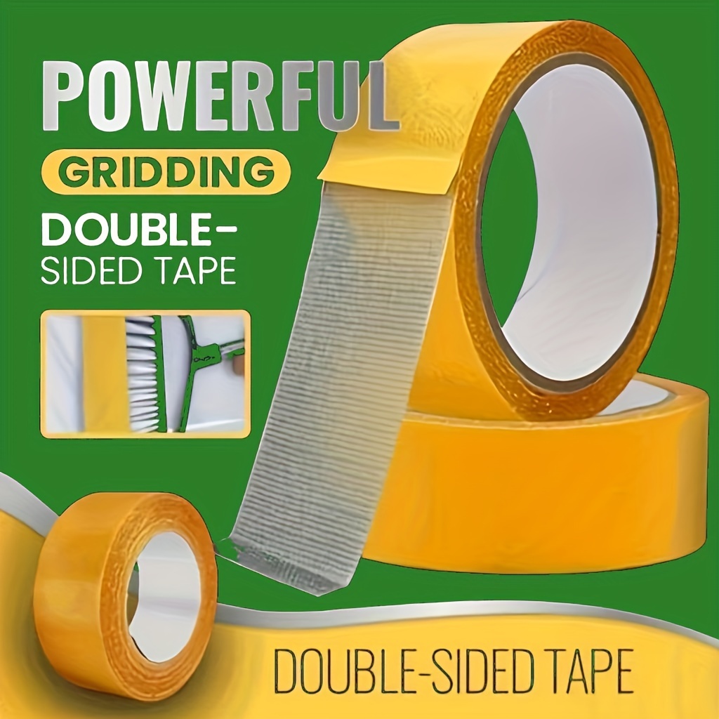 

1 Roll Of Powerful Double-sided Tape - Strong , Waterproof, Traceless, High Fabric Tape For Plastic, Wood, Glass, Metal & More - Ideal For Carpet Fixing & Home Office Use