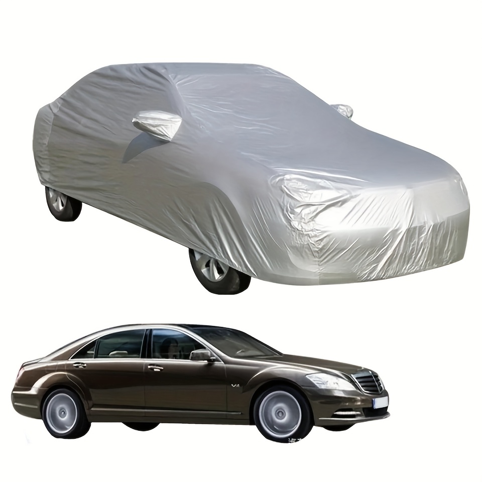 1pc housse de universelle étanche - protection extérieure les uv, pluie, poussière et résistante aux hautes températures, matériau peva de haute qualité, protection toutes pour , anti-poussière, argenté, accessoires auto détails 3