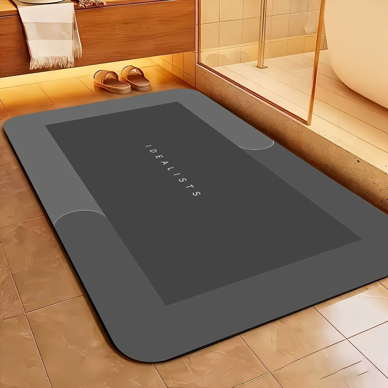 Image of A Mud Non-slip Bathroom Mat Suitable For Bedroom, Living Room, Dining Room, Kitchen, Bathroom, Entrance And Laundry Room